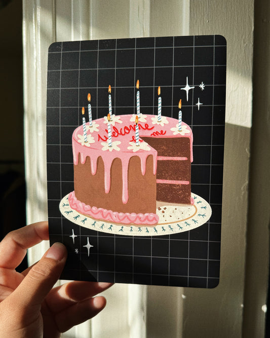 Impresión de pastel curioso