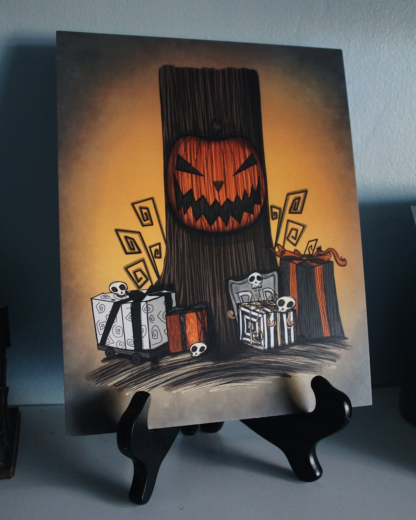Halloween-town Door Print