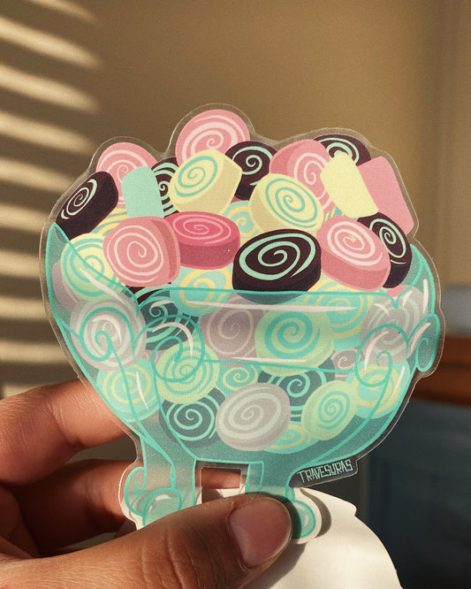 Adhesivo transparente para taffy bowl