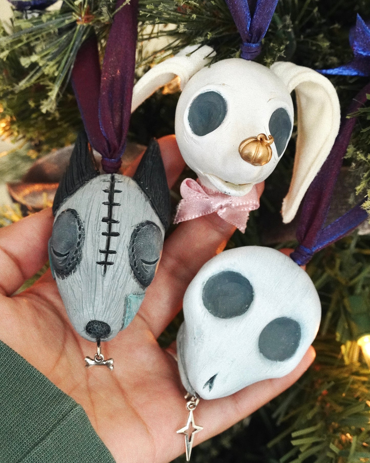 Ghost Hounds Ornaments