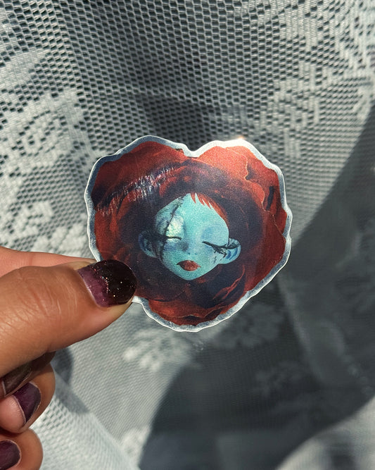 Sally Mourning Flower sticker