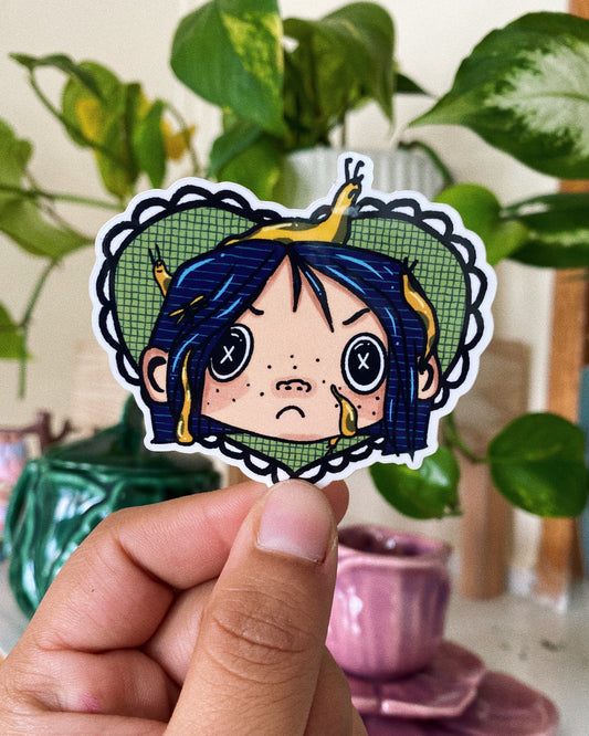 Pegatina de la chica babosa