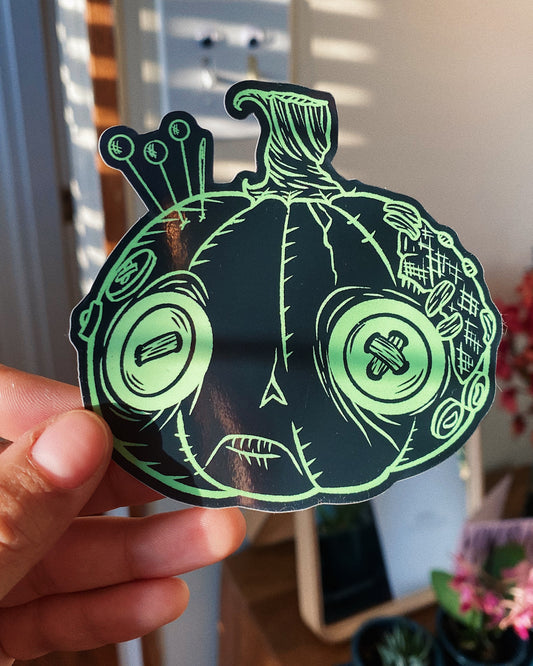 Pumpkin Holographic Sticker